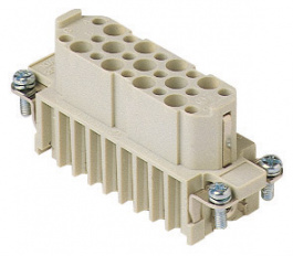 CDF 25, CD, 25 poles + earth, female insert, for female contacts 10A, ILME