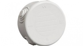 665, Round Junction Box 77x77x40mm Grey Thermoplastic IP55, WISKA LTD