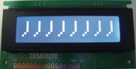 DEM 08172 SBH-PW-N, Dot matrix LCD display 10.75 mm 1 x 8, Display Elektronik