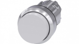 3SU10500BB600AA0, SIRIUS ACT Push-Button front element Metal, glossy, white, Siemens