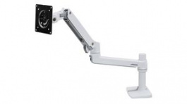 45-490-216, Desk Mount LCD Monitor Arm, 34", 100x100/75x75, 11.3kg, White, Ergotron