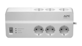 PM6-GR, Surge Protective Adapter 6x Type F (CEE 7/3) - CEE 7/7 230V White, APC
