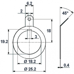 72 Z-0-0-13, Solder tag, Huber+Suhner