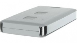 13122.47, Remote Control Case 2 Pushbutton 71.5x39.5x11mm Chrome / White Plastic, Teko