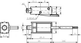 TDS-K04E 24VDC 25%, Electric hoisting magnet, open 7MM 7 mm 2.8 W, TDS