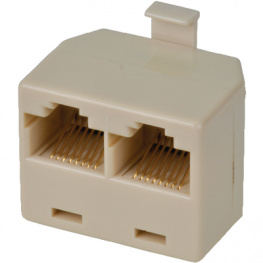 TA-1568-FFM-ST, Modular-T-adapter 3x RJ45 m/f/f 1:1 unshielded, Maxxtro