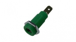 KPN-4A GREEN, Socket _4mm 19A Nickel-Plated, K & H