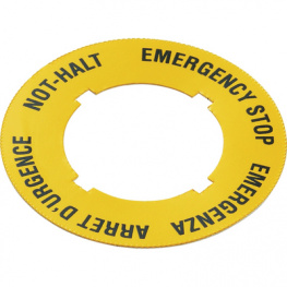 5.76.204.107/0400, Adhesive label with legend yellow, RAFI