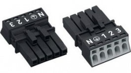 890-205, Lighting terminal 5p, 0.25...1.5 mm2 black, Wago