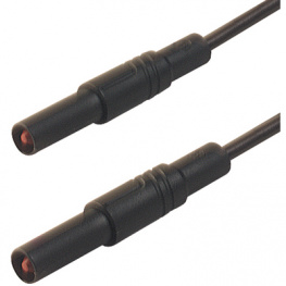 MLS GG 25/2.5 SCHWARZ / BLACK, Safety test lead diam. 4 mm Black 25 cm 2.5 mm2 CAT III, SKS Kontakttechnik