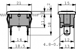 1807.1108, Incandescent Indicator 230 VAC, Marquardt