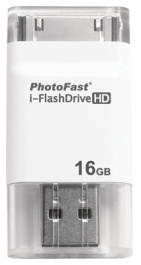71922, i-FlashDrive HD Gen2 16 GB without adapter white, PhotoFast