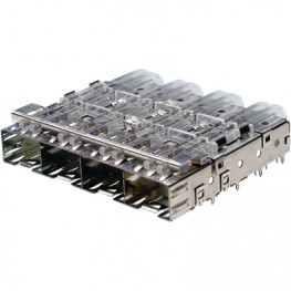 1761008-1, SFP cage 1x4, lightpipesP, TE Connectivity