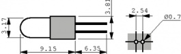 OL-6839BPE, Incandescent Lamp Bi-Pin (T1E) 28 VAC/VDC 24 mA, Oshino Lamps