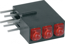 1905.2220, LED; в корпусе; красный; 1,8мм; Кол-во диод: 3; 20мА; 70°; 1?5мкд, Mentor