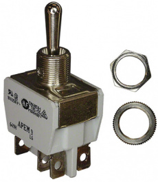 649H/2, Переключатель: тумблер; 3; DP3T; ON-OFF-ON; 10A/250ВAC; -20?55°C, APEM