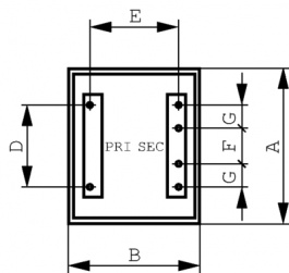 VC 16/2/9, PCB Transformer 16 VA 2 x 9VAC, BLOCK