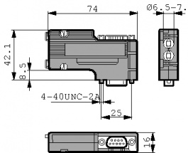 F-BUS-CB, D-Sub Connector D-SUB Connector, 9-Pin 4.5...7.5 mm, FCT