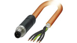 1414867, Power Cable M12 Plug - Bare End 1.5m 16A 690VAC, Phoenix Contact