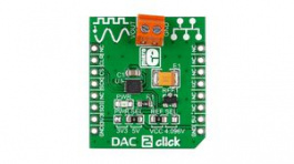 MIKROE-1918, DAC 2 Click 16-Bit Digital to Analogue Converter Module 5V, MikroElektronika