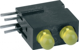 1801.7733, PCB LED 3 mm round Yellow / Yellow low current, Mentor