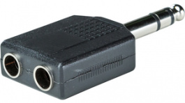 RND 205-00598, Stereo Audio Adapter, 6.35mm Plug to 2x 6.35mm Stereo Socket, RND Connect