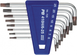 410H8-25 SET T8...T25, Torx L-key set T8-T9-T10-T15-T20-T25, PB Swiss Tools