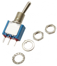 5236AB, Miniature Toggle Switch Standard Lever, Vertical PCB Mountin, APEM