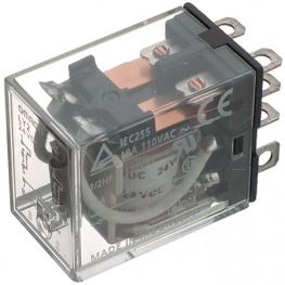 LY2 12VDC, Реле: электромагнитное; DPDT; Uобмотки:12ВDC; 10A/110ВAC; 10А, Omron