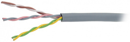 DATAFLEX XY 2X2X0,14 mm2 X, Data cable Unshielded&nbsp;&nbsp; 2 x 2 x0.14 mm2 Bare Copper Stranded Wire Grey, Cabloswiss