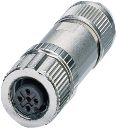 1432745, SACC-FS-4SC SH SCO Cable socket M12 Poles 4, Phoenix Contact