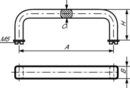 277.6, Ручка; Мат-л: алюминий; серый; H:39мм; L:12мм; W:108мм, Mentor