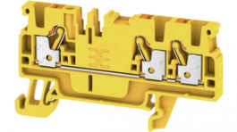 1521840000, A3C 2.5 YL terminal block, clamp, 3 poles, 24a, 2.5mm2, yellow, Weidmuller