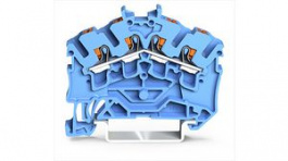 2202-6404, Terminal block, Push-In, 4 Poles, 1 ... 2.5mm², Wago