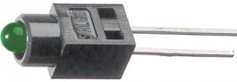 0035.1341, LED; в корпусе; зеленый; 3мм; Кол-во диод: 1; 30мА; Линза: зеленая, Schurter
