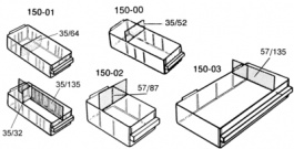 150-03, Drawer 135 x 275 x 57 mm 135 x 275 mm, Raaco