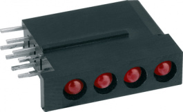 2040.2031, LED; в корпусе; красный; 3,3мм; Кол-во диод: 4; 20мА; 60°; 1,2?4мкд, Mentor