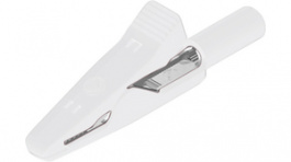 930 319-107, Crocodile clip diam. 2 mm white 30 VAC 60 VD, SKS Kontakttechnik