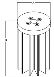 ATSEU-077D-C1-R0, Радиатор; LED; W: 45мм; H: 38мм; Цвет: черный; Форма: круглый, Advanced Thermal Solutions