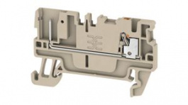 2482160000, Terminal Block, Push-In, 2 Poles, 17.5A, 1.5mm2, Dark Beige, Weidmuller