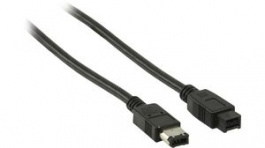 CCGP62600BK20, FireWire Cable FireWire 6-Pin Male - FireWire 9-Pin Male Black 2m, Nedis (HQ)