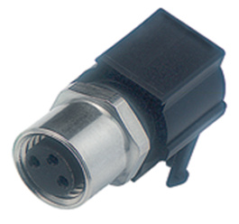 99 3390 282 04, Panel-mount socket, 4-pole M8, Binder