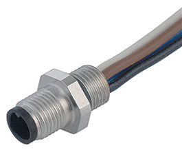 09 3111 01 04, Panel-mount plug M5, 4 Poles, Binder