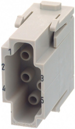 09140063001, Разъем: HAN; модуль; "папа"; Han Modular E; PIN:6; без контактов, Harting