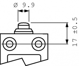 SSCEB31B, Limit Switch, 1 Change-Over (CO), Top plunger, Honeywell