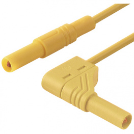MLS WG 200/2.5 GELB / YELLOW, Safety test lead diam. 4 mm Yellow 200 cm 2.5 mm2 CAT III, SKS Kontakttechnik