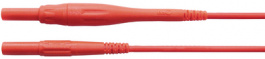 XSMS-419 150CM RED, Лабораторные кабели с предохранителем ø 4 mm красный 150 cm CAT IV, Staubli (former Multi-Contact )
