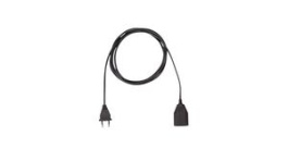 233.185, Extension Cable PVC Euro Type C (CEE 7/16) Plug - Euro Type C (CEE 7/16) Socket 3m Black, Bachmann