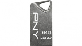 FDI64GT330-EF, USB-Stick T3 Attache, 64 GB, grey, PNY