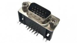 RND 205-01005, Plug D-Sub Connector, DE-15, PCB THT 90°, RND Connect